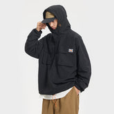 Unisex Jacket Sports Jacket Shell Jacket Loose Mechanical Style Outdoor Hooded Jacket